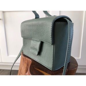 Perfect Steven Alan Teal Leather Box Bag